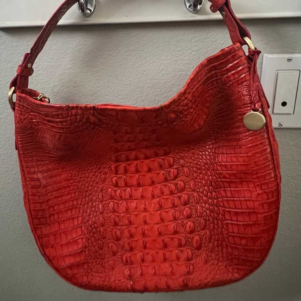 Brahmin Leather crocodile embossed Salsa Shoulder… - image 5