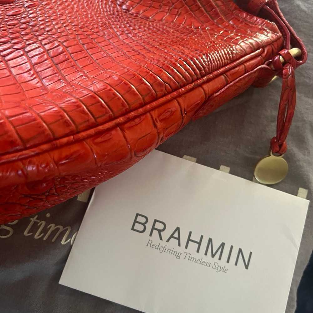 Brahmin Leather crocodile embossed Salsa Shoulder… - image 9