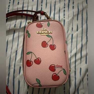 Coach purse Eva good Phone crossbody cherry