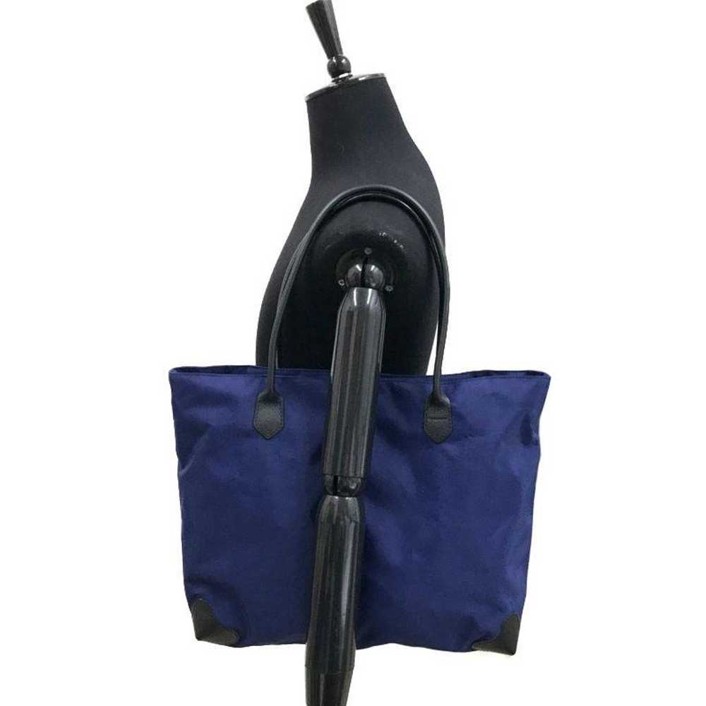 Elbe Chapelle ND Line Square Tote Blue Black Nylon - image 10