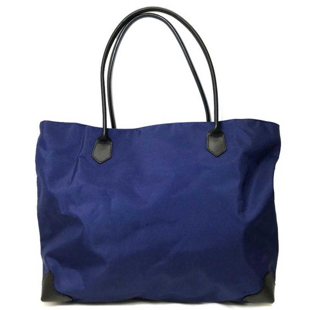 Elbe Chapelle ND Line Square Tote Blue Black Nylon - image 2