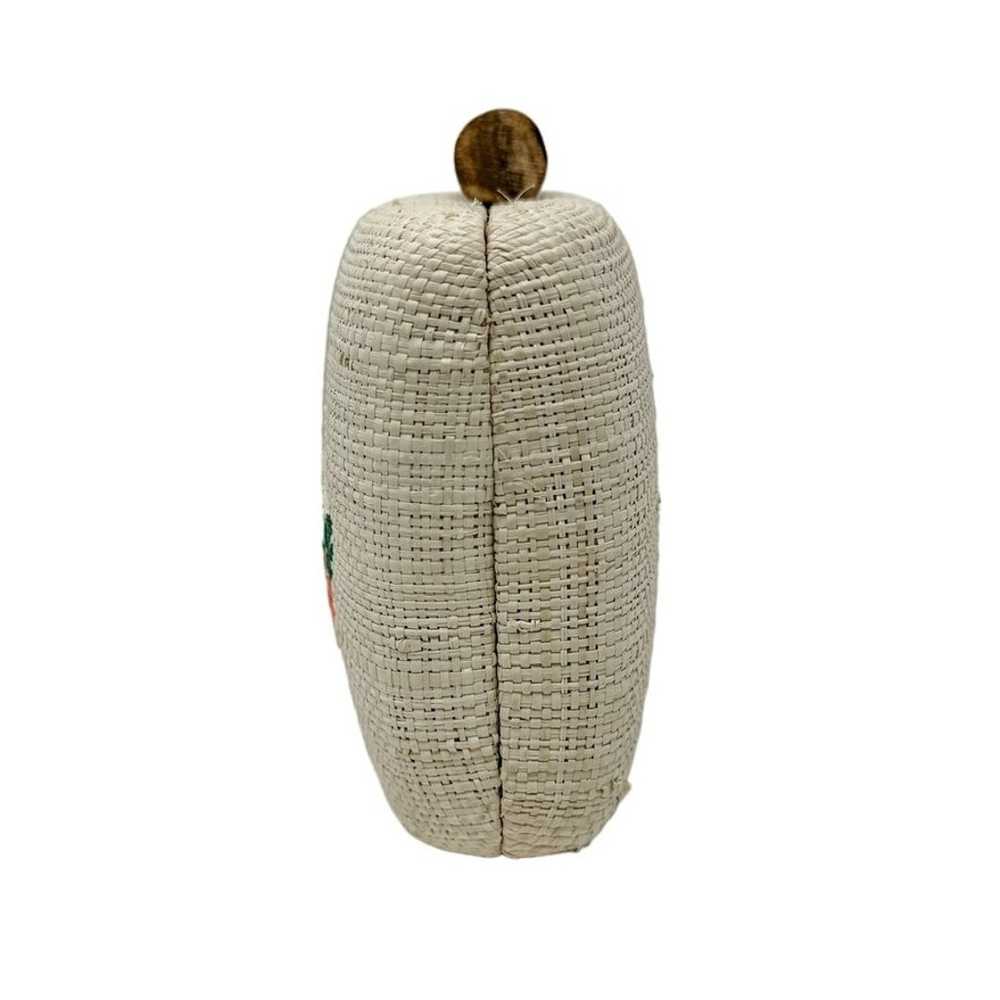 Kayu Just Married Straw Handwoven Clutch w/ chain… - image 2