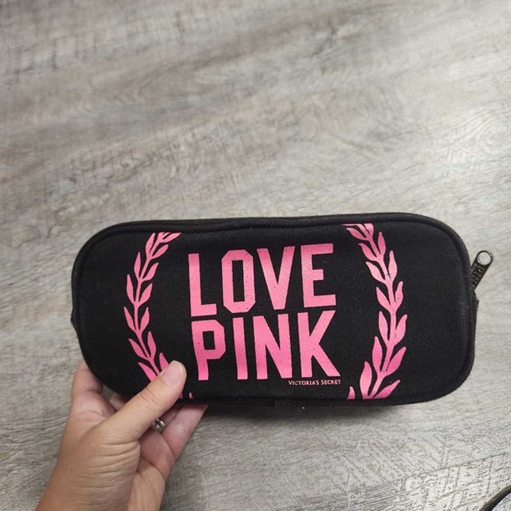 VINTAGE Victoria's Secret PINK Black Cosmetic Bag - image 2