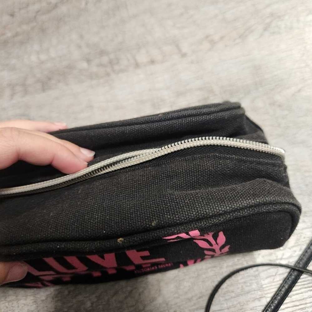 VINTAGE Victoria's Secret PINK Black Cosmetic Bag - image 3