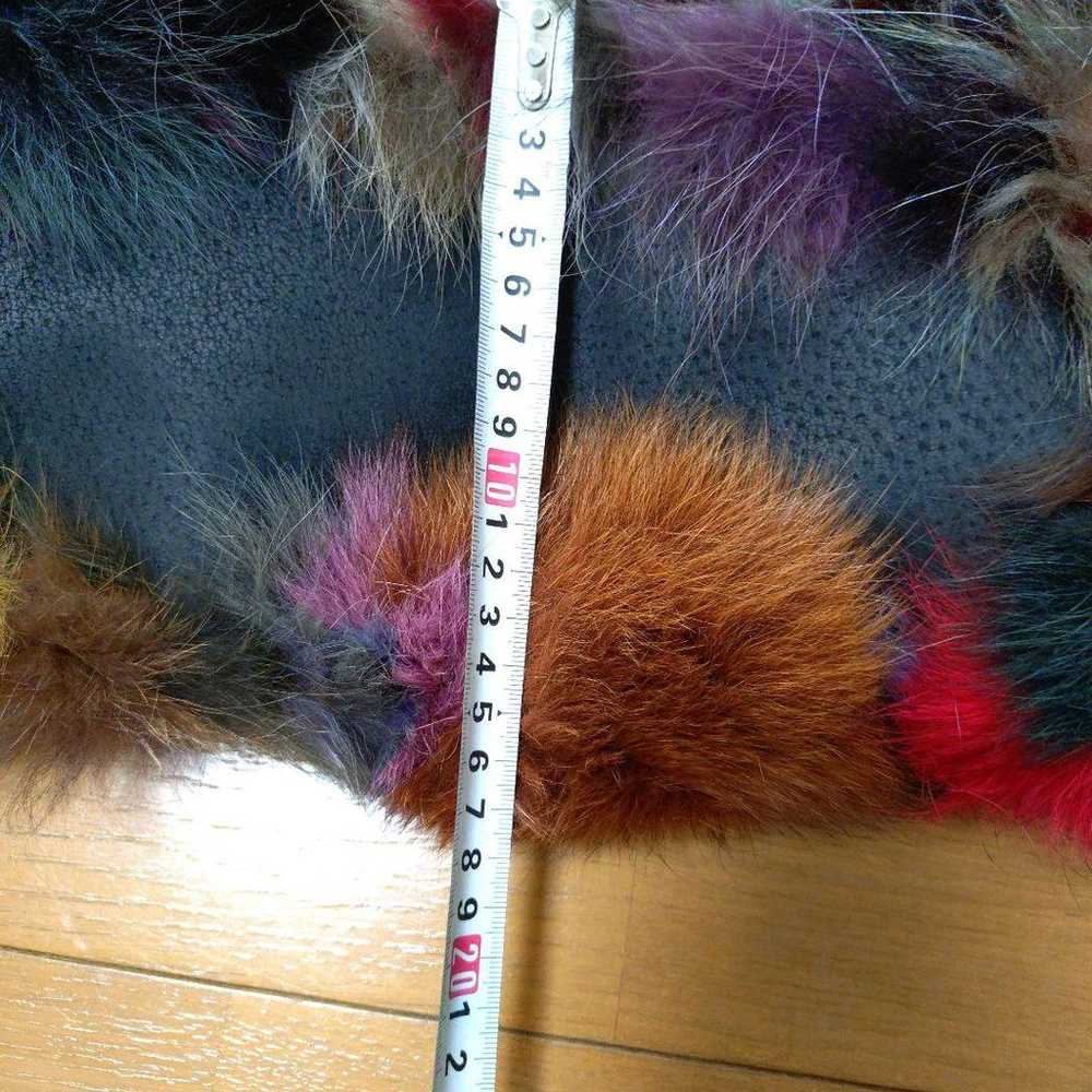 Real fur genuine leather shoulder bag. - image 9