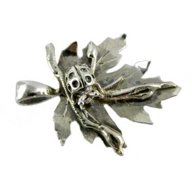 Vintage Arts Handmade Sterling Silver Ladybug on … - image 1