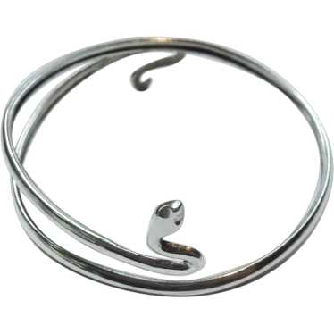 Sterling Silver 925 Snake Wrap Bracelet - image 1