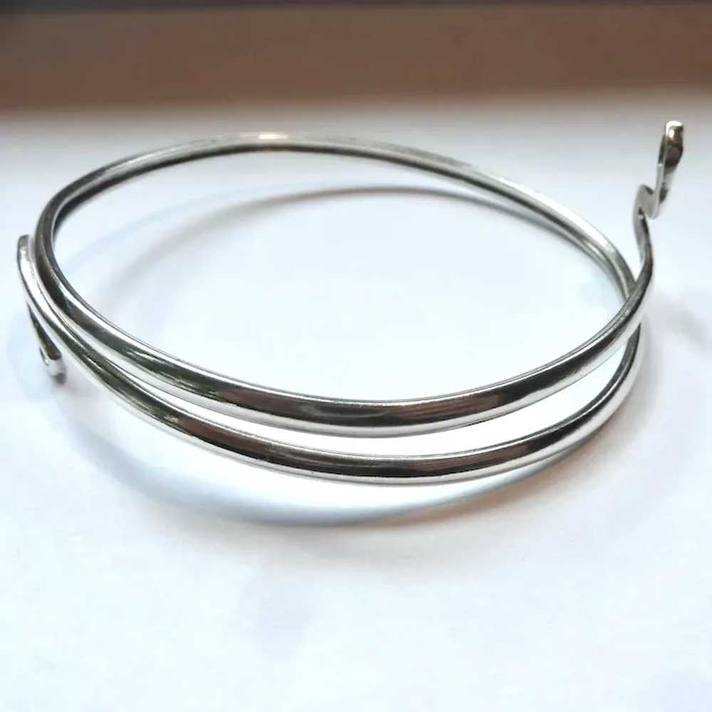 Sterling Silver 925 Snake Wrap Bracelet - image 3