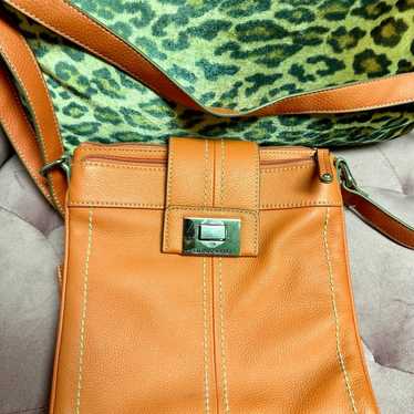 Tignanello Orange, leather Crossbody