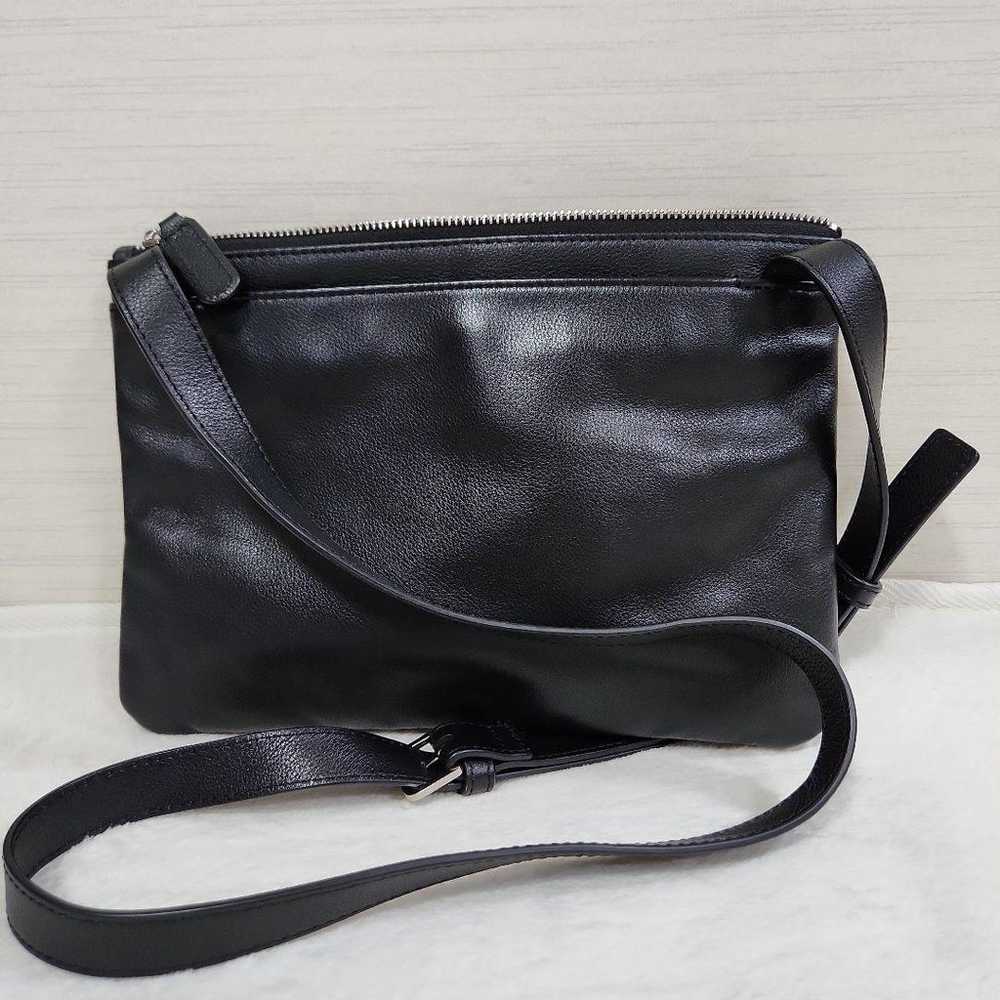 agnes b. JS06M-03 Leather Shoulder Bag Black - image 2