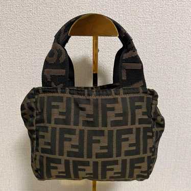 FENDI Zucca Pattern Mini Handbag Canvas