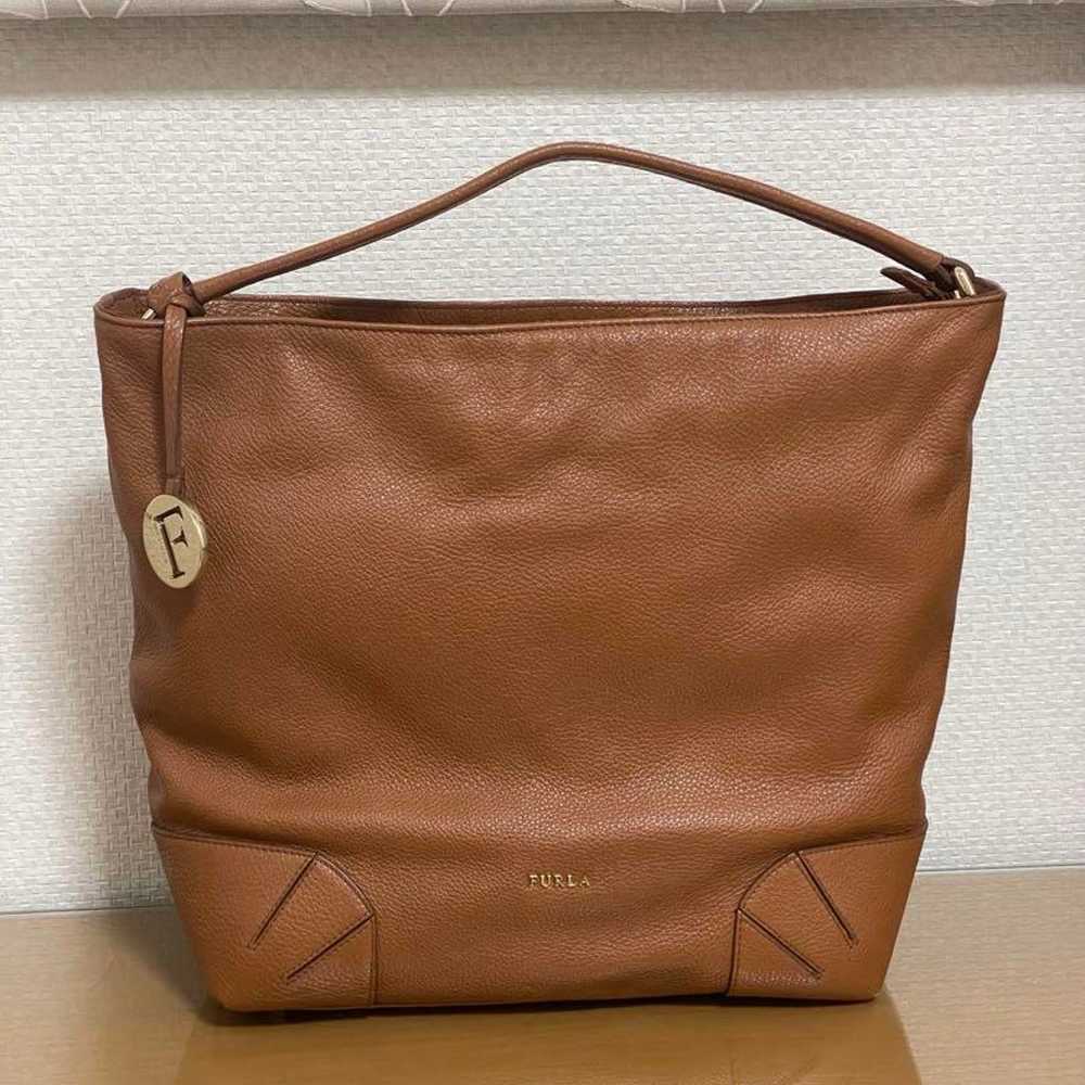 FURLA Brown Leather Shoulder Bag - image 1