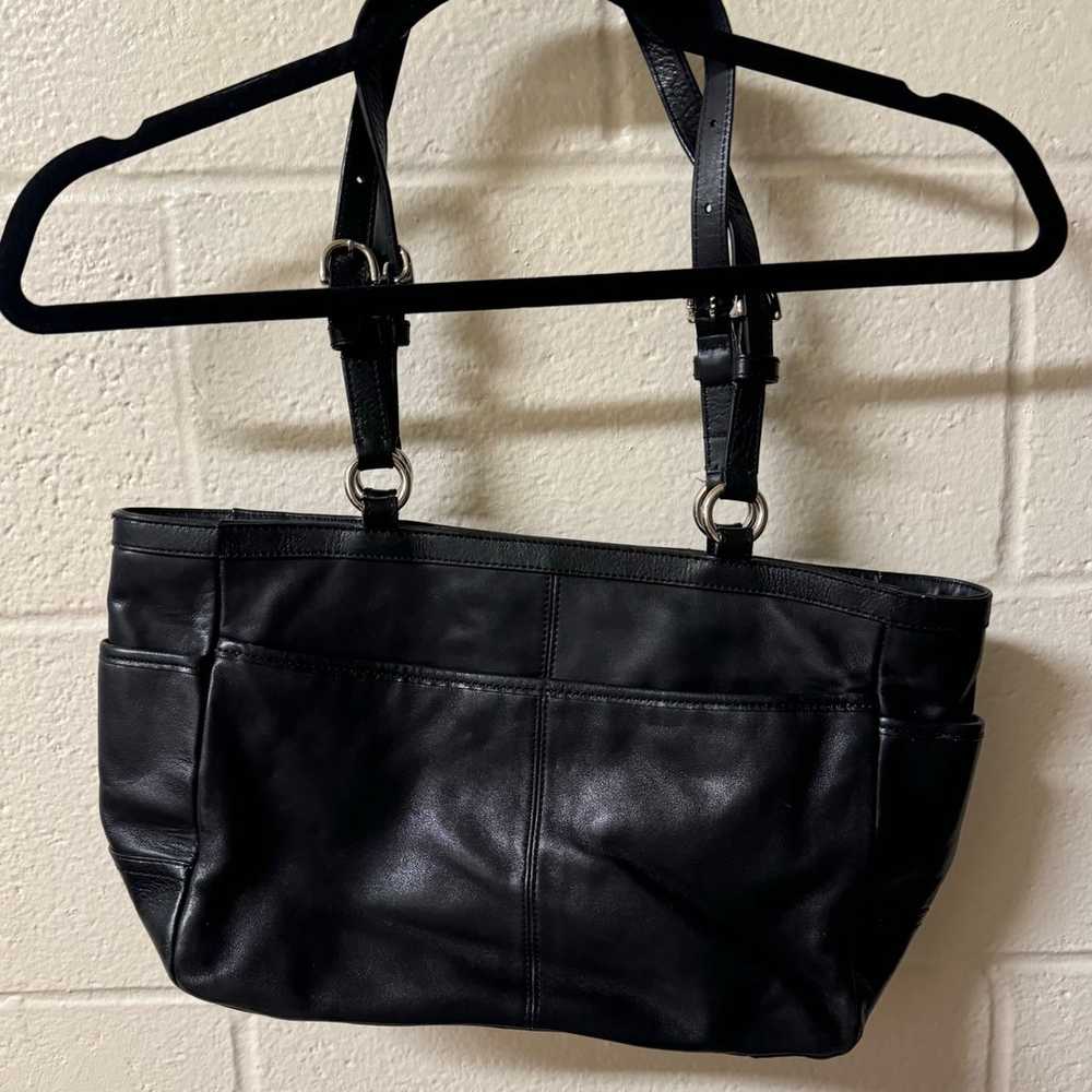 Vintage Coach Black Leather Purse - image 2