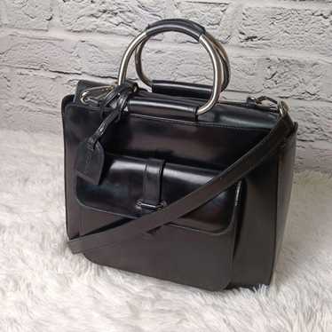 GUCCI 2WAY Shoulder Bag Black Leather Old GUCCI