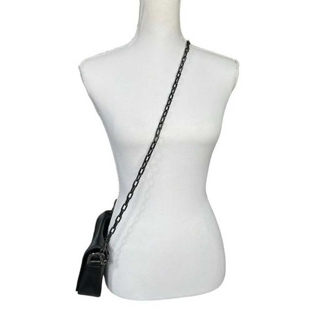 Tory Burch Black Safiano Leather Chain Strap Cros… - image 3