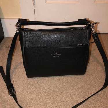 kate spade black shimmer purse