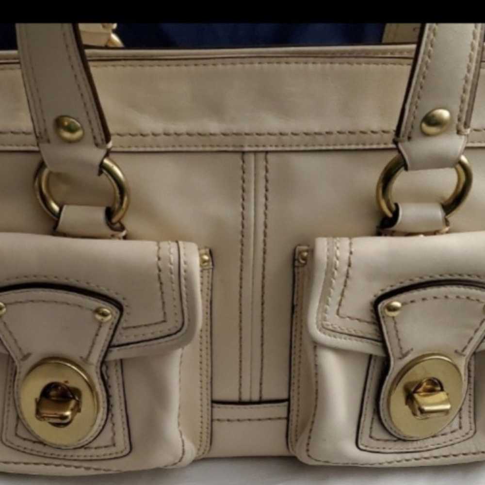 Coach Ivory leather satchel vintage F13130 - image 2