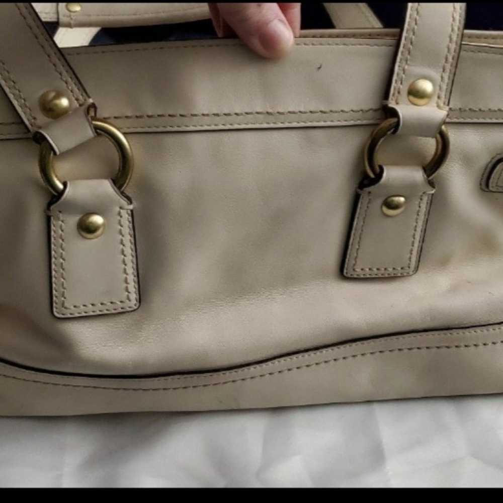 Coach Ivory leather satchel vintage F13130 - image 4