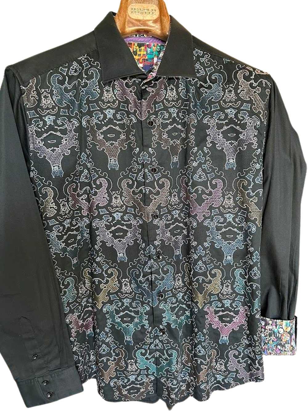 Robert Graham Robert Graham Long Sleeve Black wit… - image 1