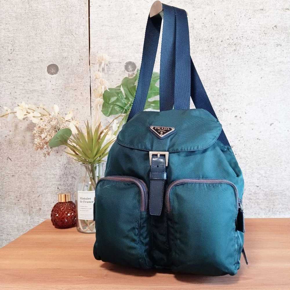 Mint condition Prada nylon leather mini rucksack … - image 2