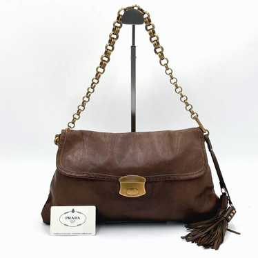 PRADA Prada 2way Leather One-Shoulder Bag Clutch B