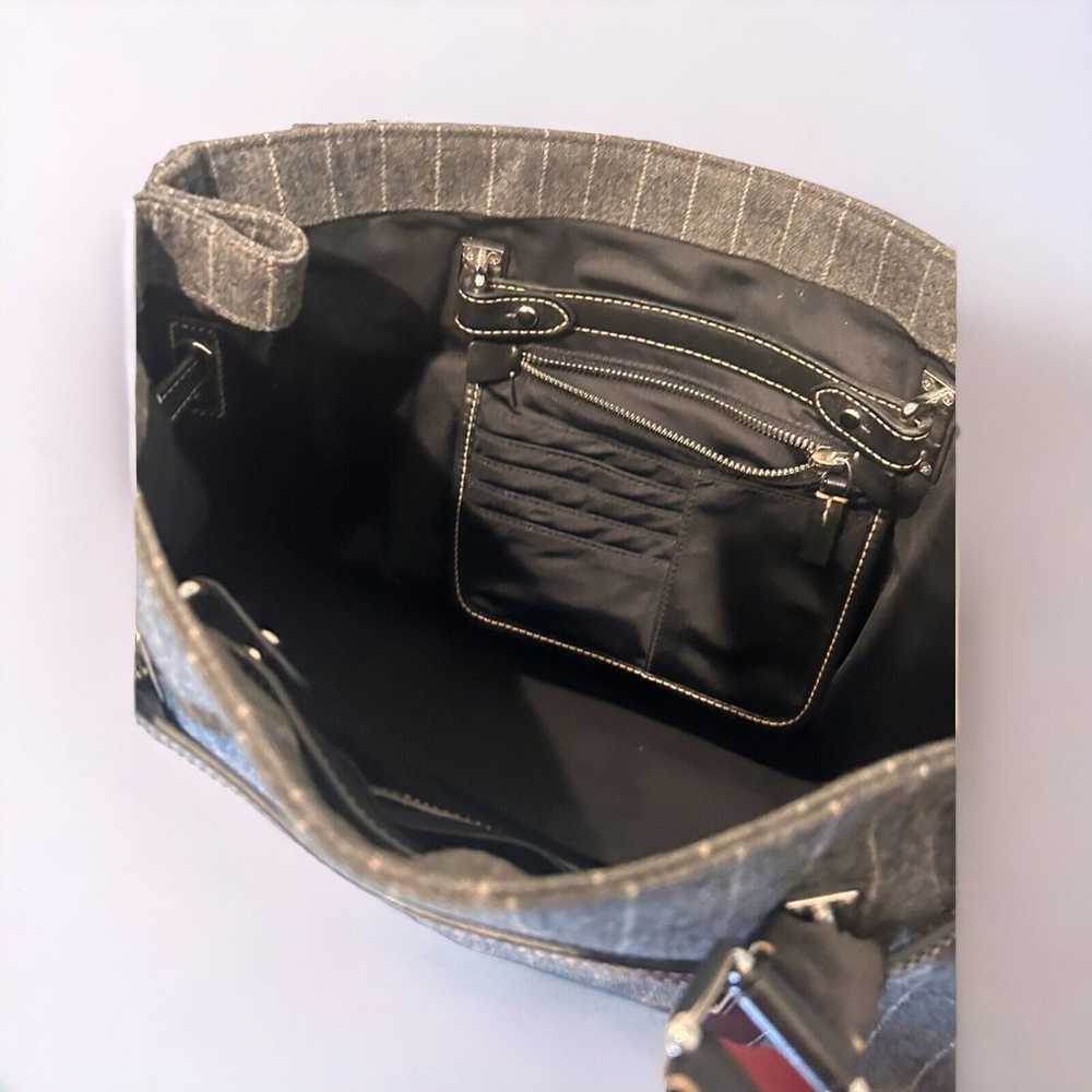 TUMI CHATHAM EAST WEST SATCHEL BAG GRAY PINSTRIPE… - image 7