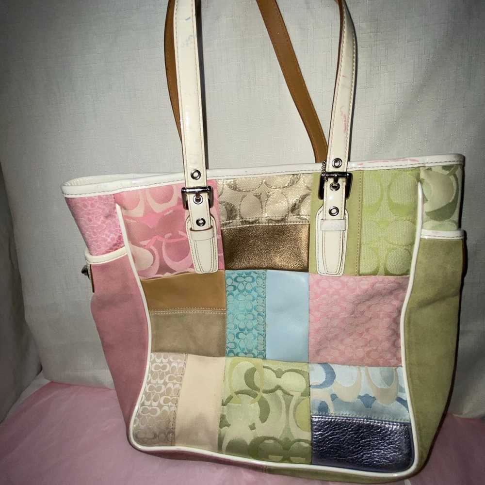 Coach patchwork shoulder bags vintage - image 11