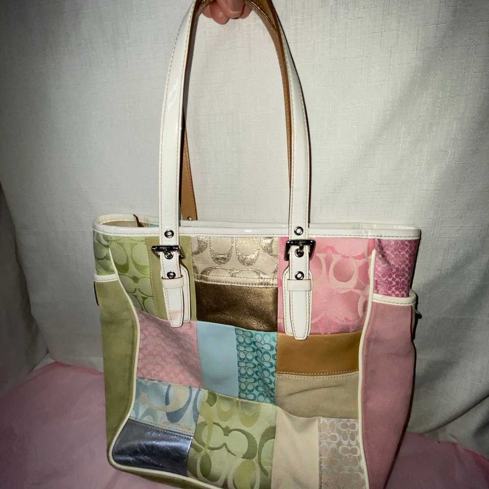 Coach patchwork shoulder bags vintage - image 2