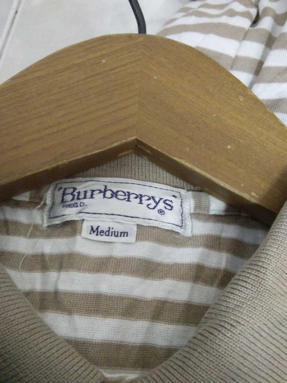 Burberry × Vintage BURBERRY polo shirt single sti… - image 3