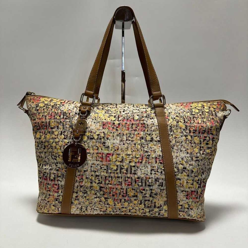 a71 [Excellent Condition] Fendi Floral Zuccino Ca… - image 2