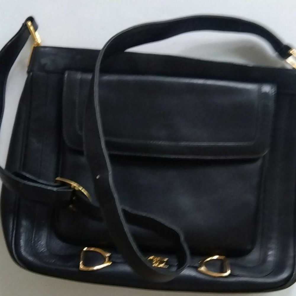 GUCCI shoulder bag, black, leather, vintage - image 10