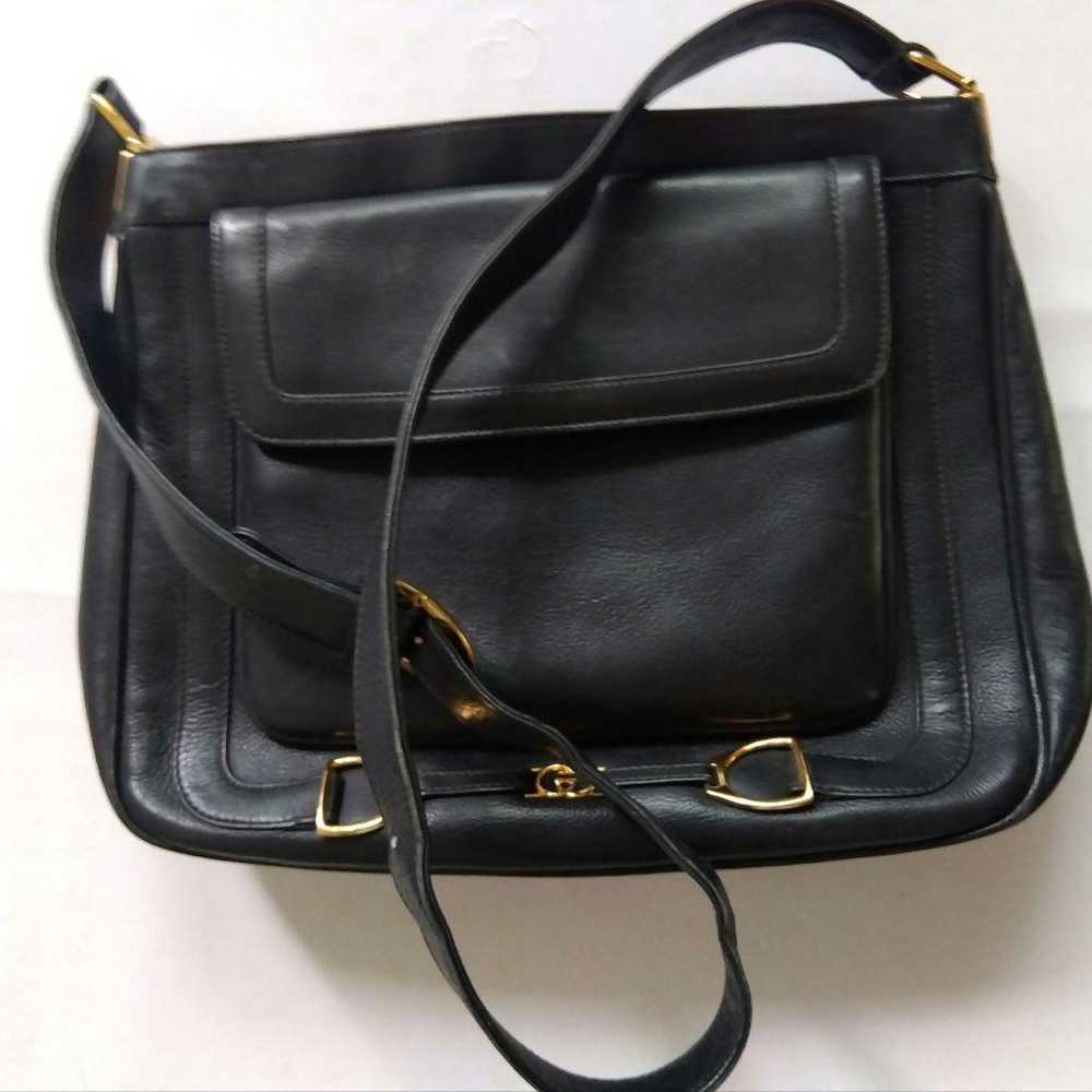 GUCCI shoulder bag, black, leather, vintage - image 11