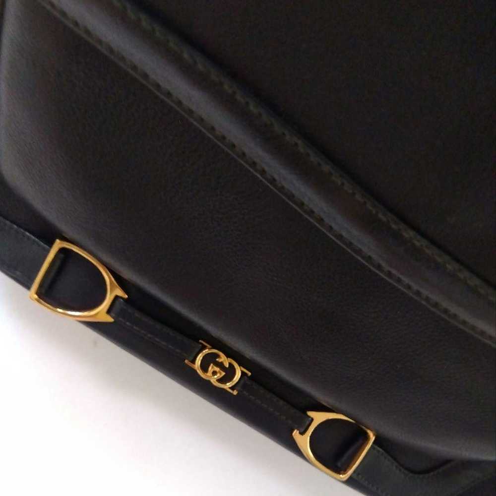 GUCCI shoulder bag, black, leather, vintage - image 4