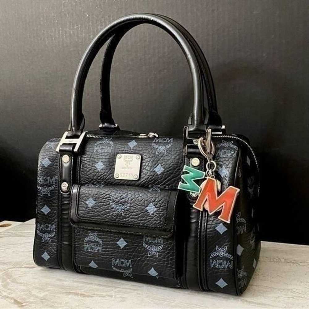 MCM Visetos Black Boston Bag  25cm - image 2