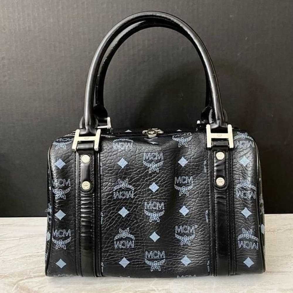 MCM Visetos Black Boston Bag  25cm - image 7