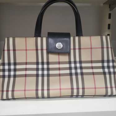 Burberry Nova Check Top Handle Handbag