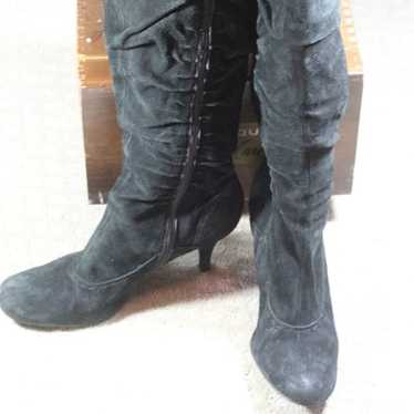 Antonio Melani Black Suede Knee High Boots