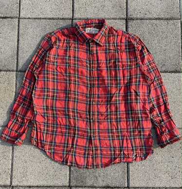 Vintage Vintage 90's Plaid work flannel red distre