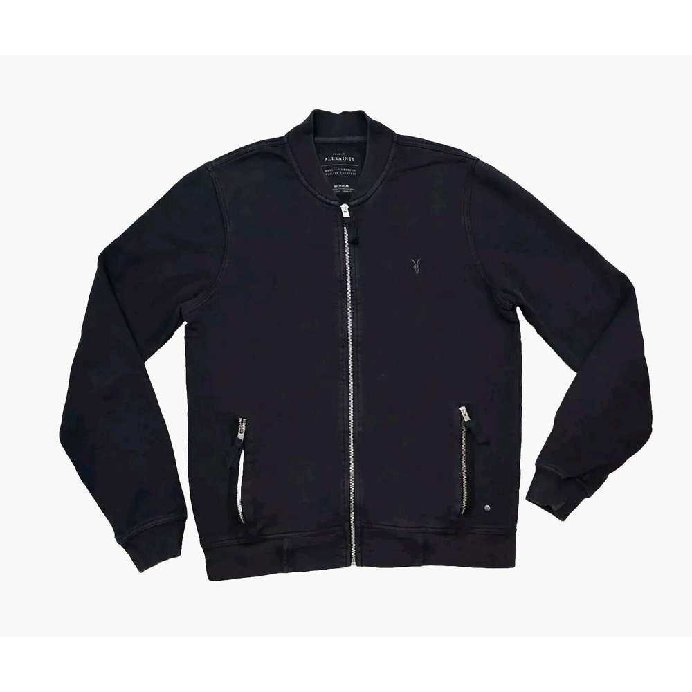 Allsaints AllSaints Black Oldsen Bomber Cotton Fu… - image 1