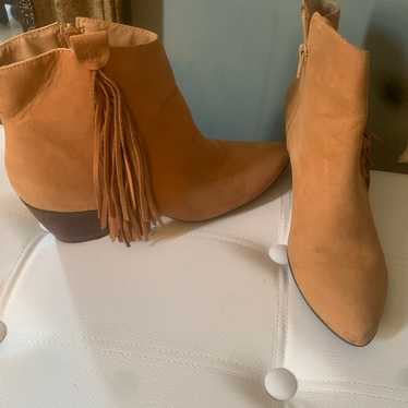 matisse leather suede tassel boots