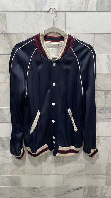 Sandro Sandro Champion Bomber Jacket navy Silk