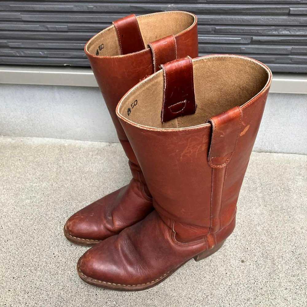 Leather Western Boots in Brown Color - image 2