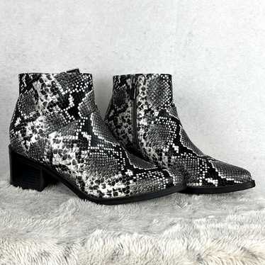 Blondo Eileen Boot Snake Print Leather Waterproof 