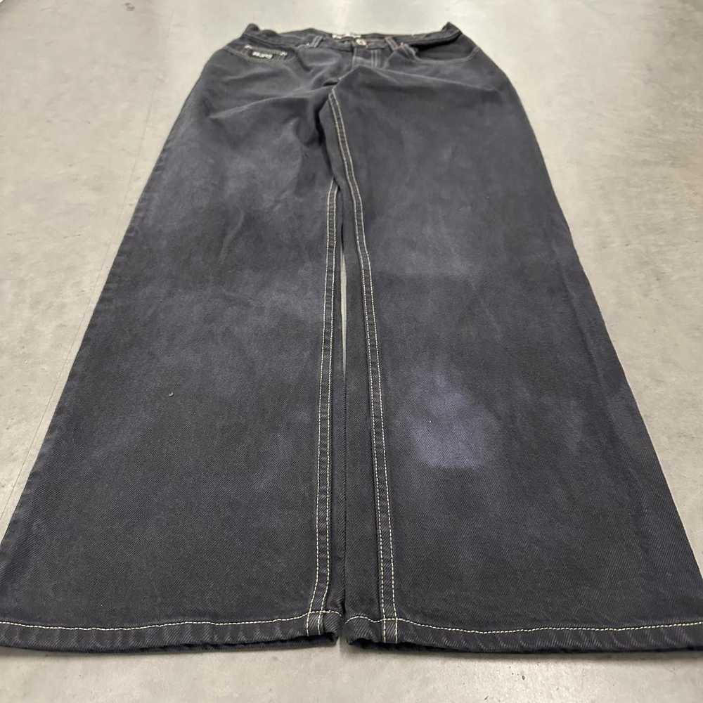 Jnco RARE BLACK BAGGY EMBROIDERED JEANS - image 3