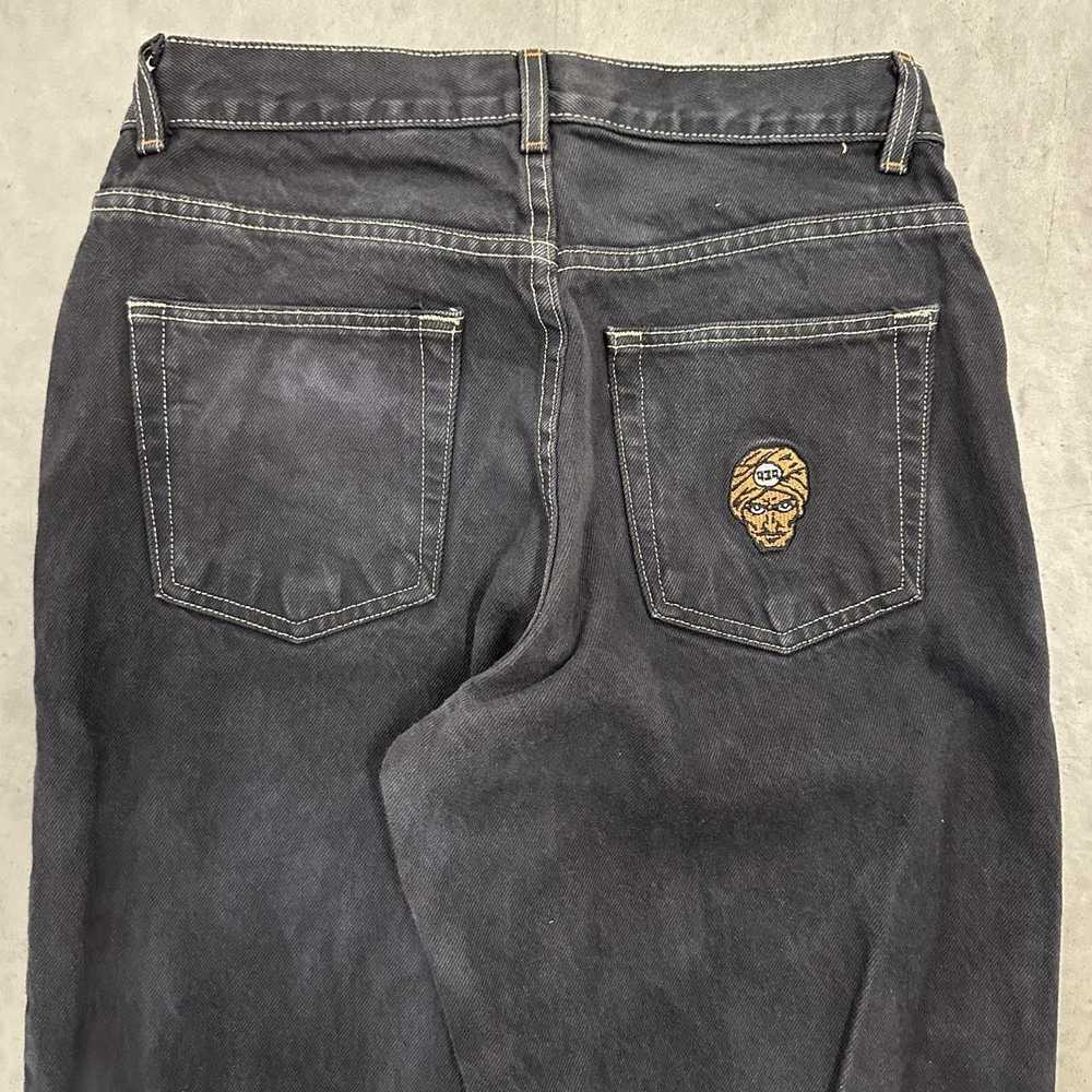 Jnco RARE BLACK BAGGY EMBROIDERED JEANS - image 4