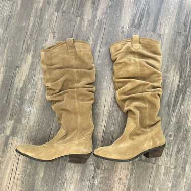 Anthropologie suede boots