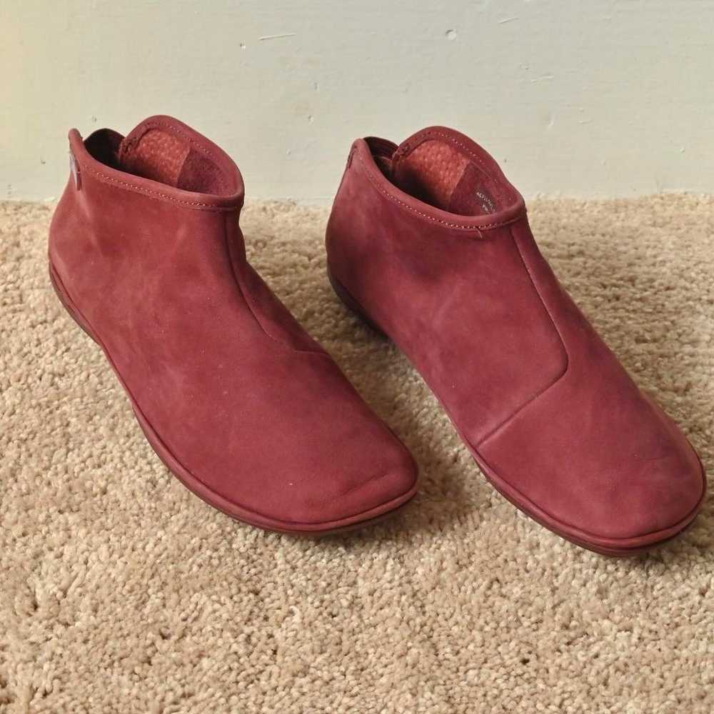 Camper Right Nina Ankle Boot - Red Burgundy Nubuck - image 1