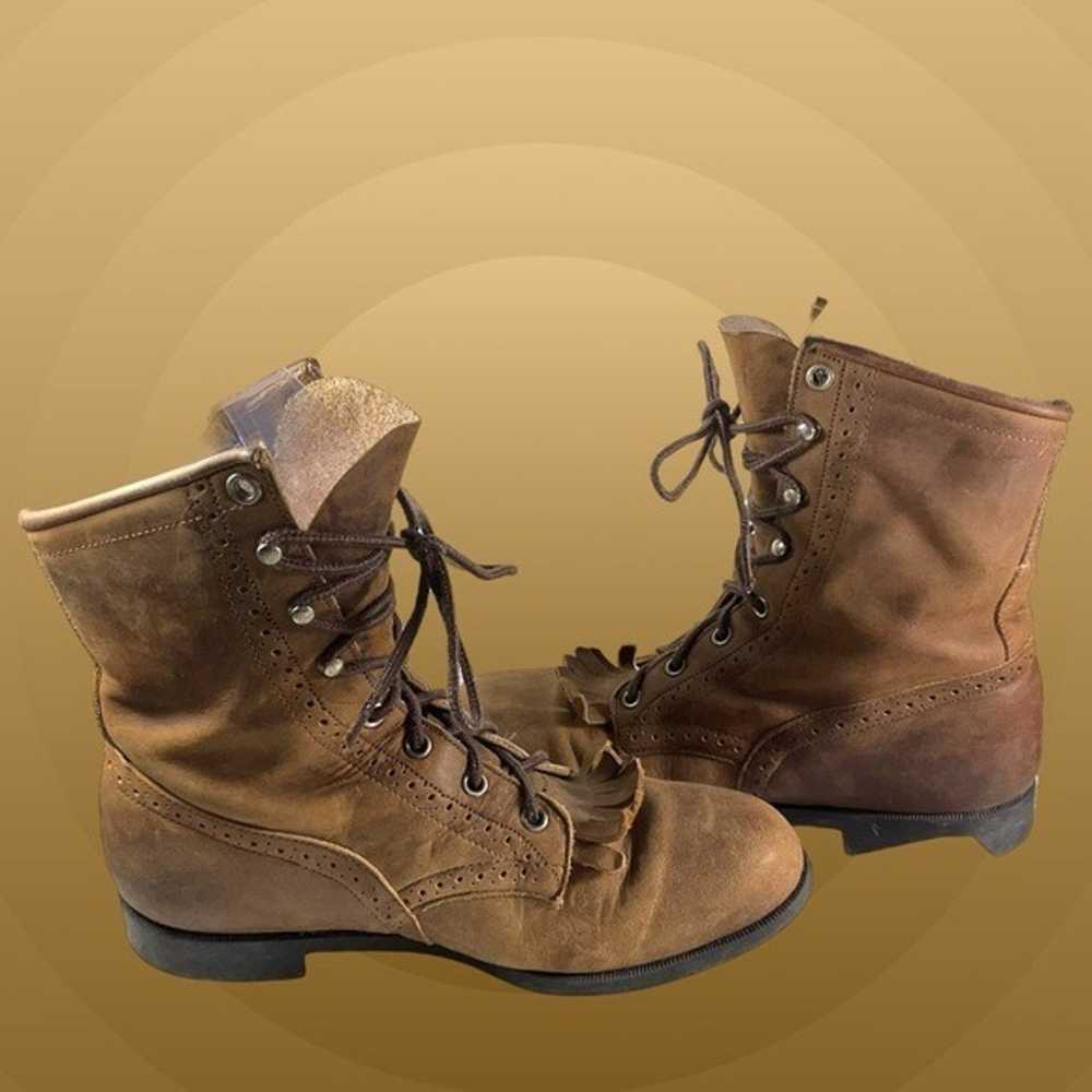 Justin 760 Original Lace Up Work Boots Women's Si… - image 8