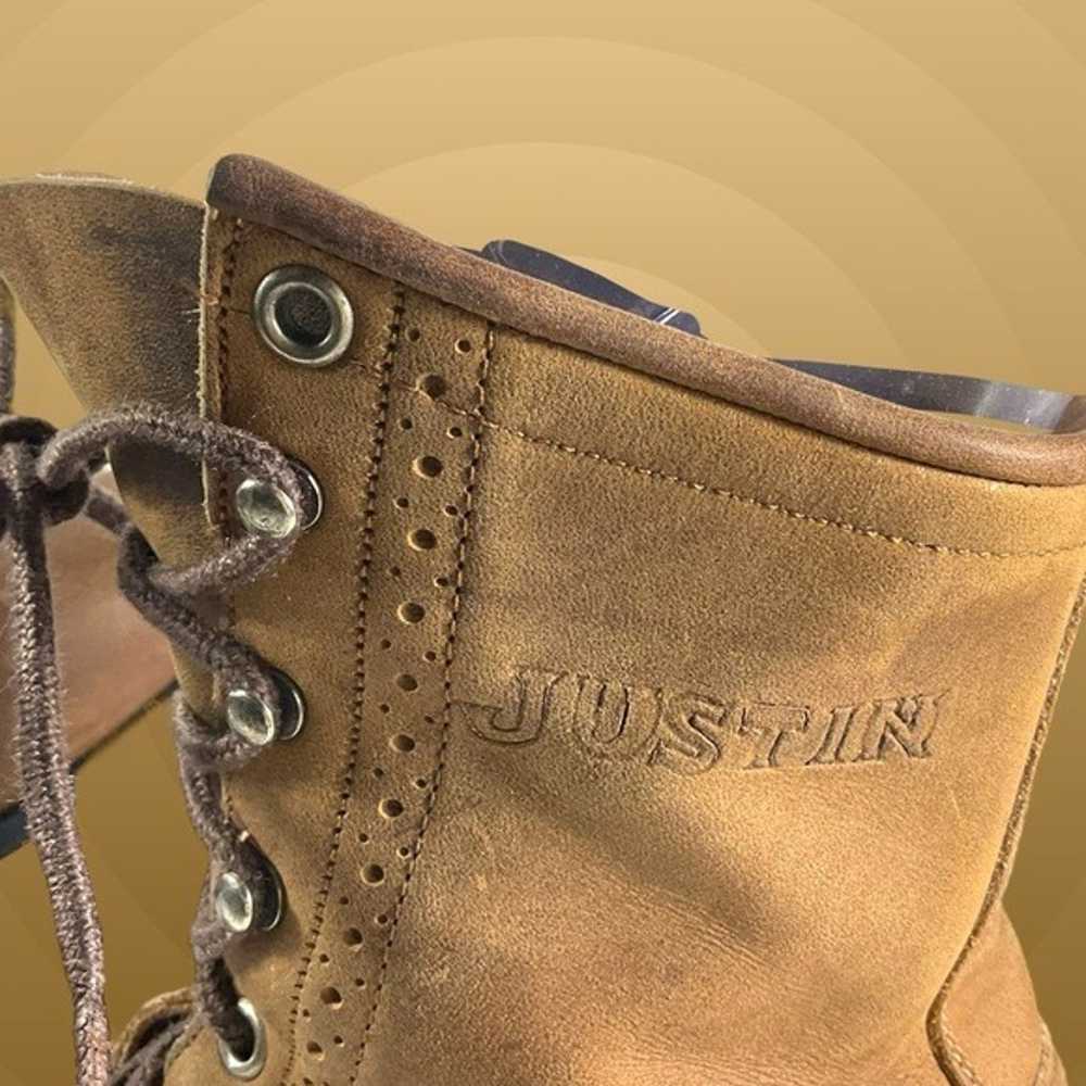 Justin 760 Original Lace Up Work Boots Women's Si… - image 9