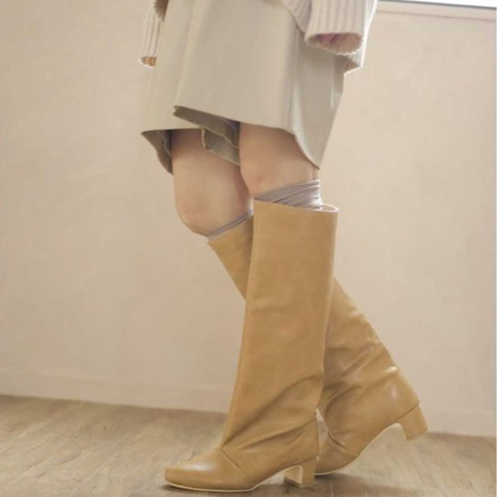 【Excellent condition】Long boots L Wide shaft midd… - image 1